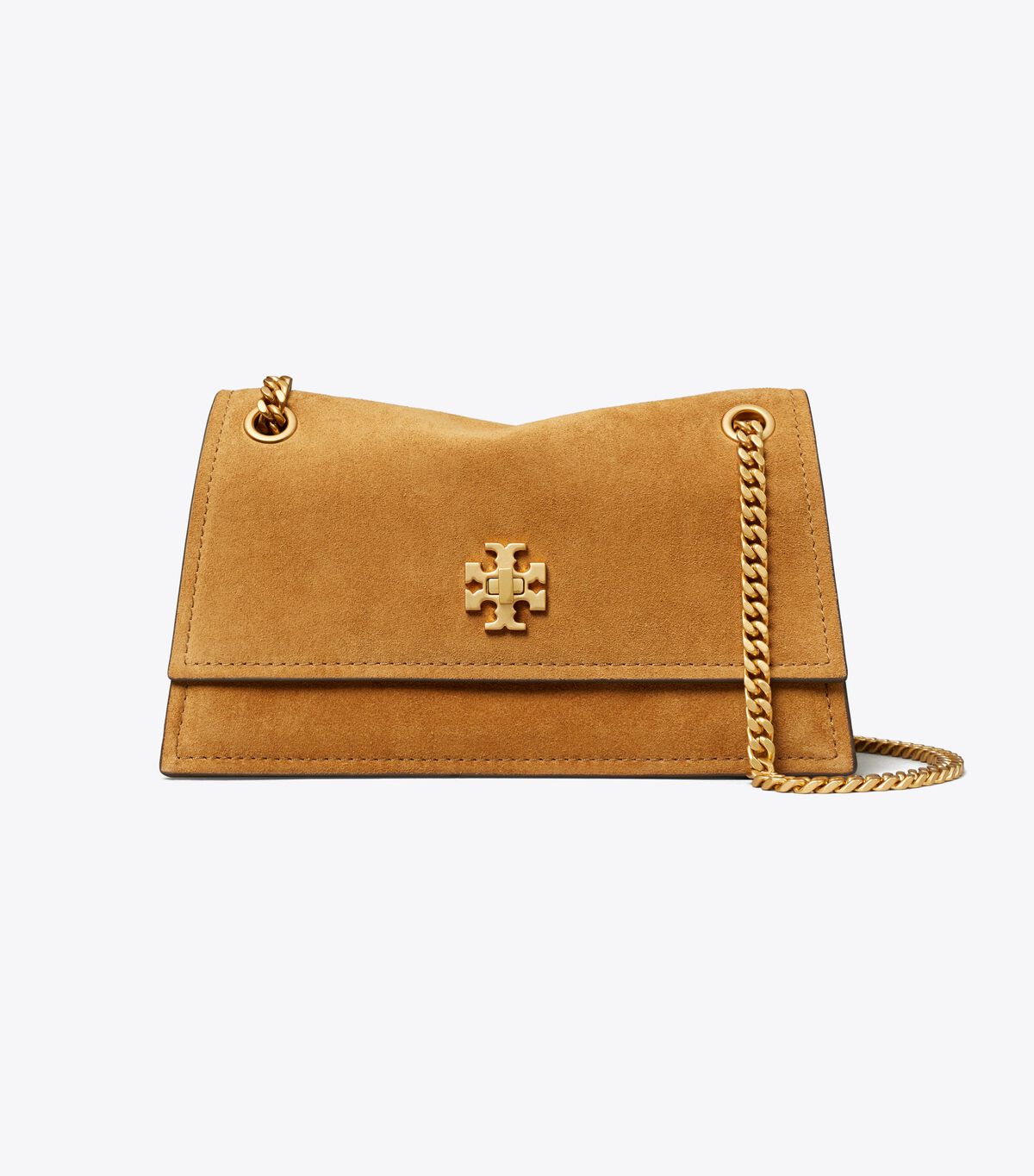 tory burch حقيبة كتف كيرا تيرنلوك صغيرة من جلد الغزال