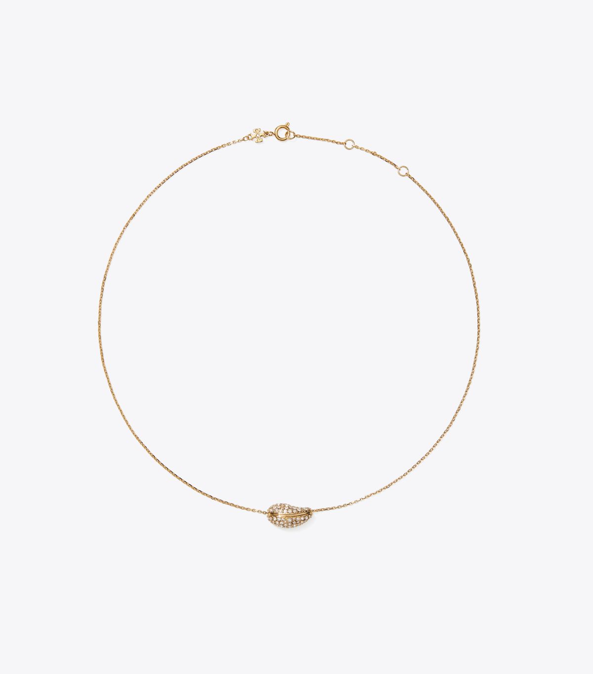 tory burch pierced pav  pendant necklace