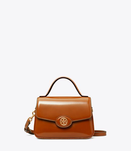 tory burch small robinson spazzolato top handle bag