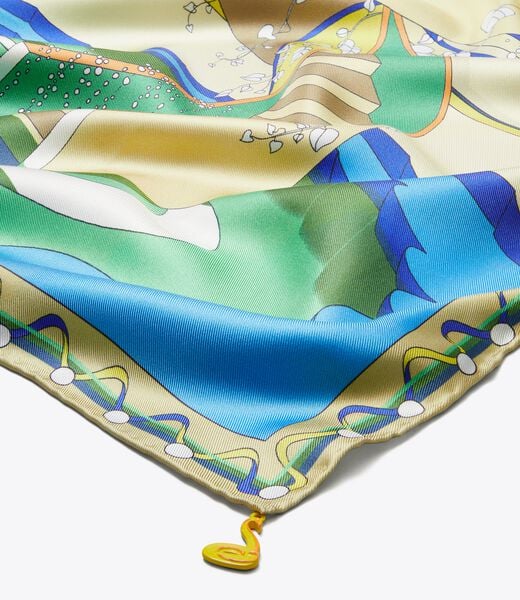 tory burch the pool silk square scarf