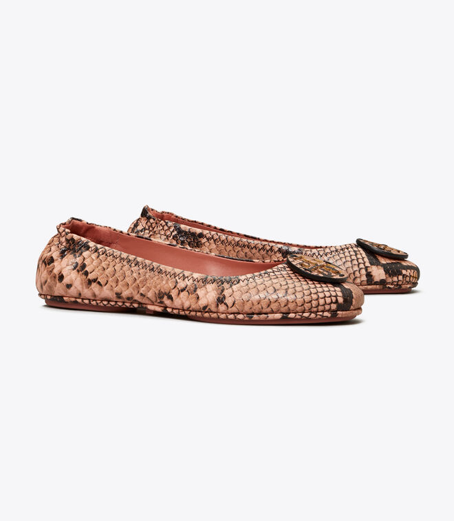 tory burch minnie snakeskin flats