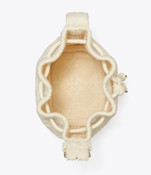 tory burch t monogram terry mini bucket bag