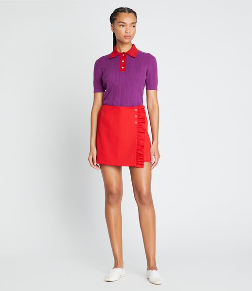 Cotton Pointelle Polo tory burch cotton pointelle polo
