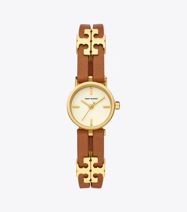 Kira Watch, Luggage Leather, Gold-Tone, 22 X 28 Mm