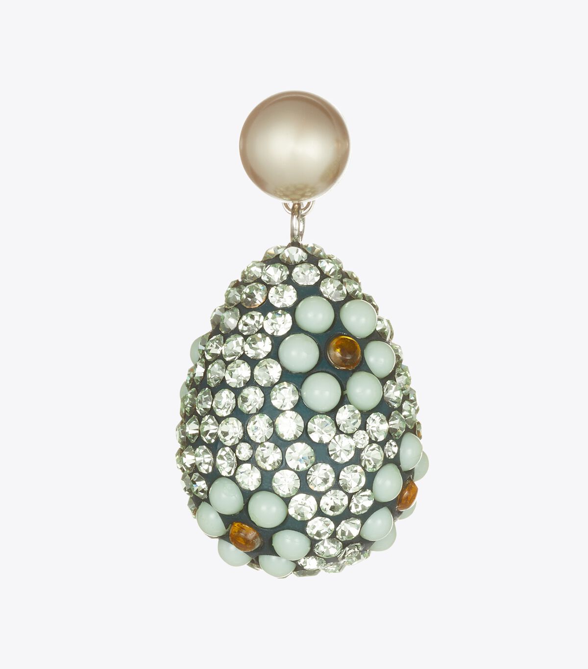 Curiosity Crystal Pearl Drop Earrings tory burch curiosity crystal pearl drop earrings