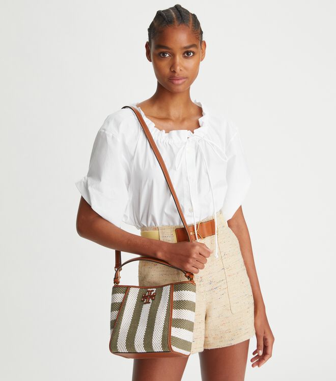 McGraw Stripe Small Bucket Bag | Handbags | Tory Burch