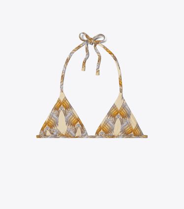 Printed Triangle Bikini Top