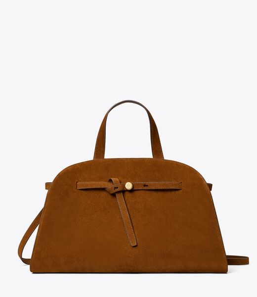 حقيبة رومي الشامواه بتصميم باوليتو tory burch حقيبة رومي الشامواه بتصميم باوليتو