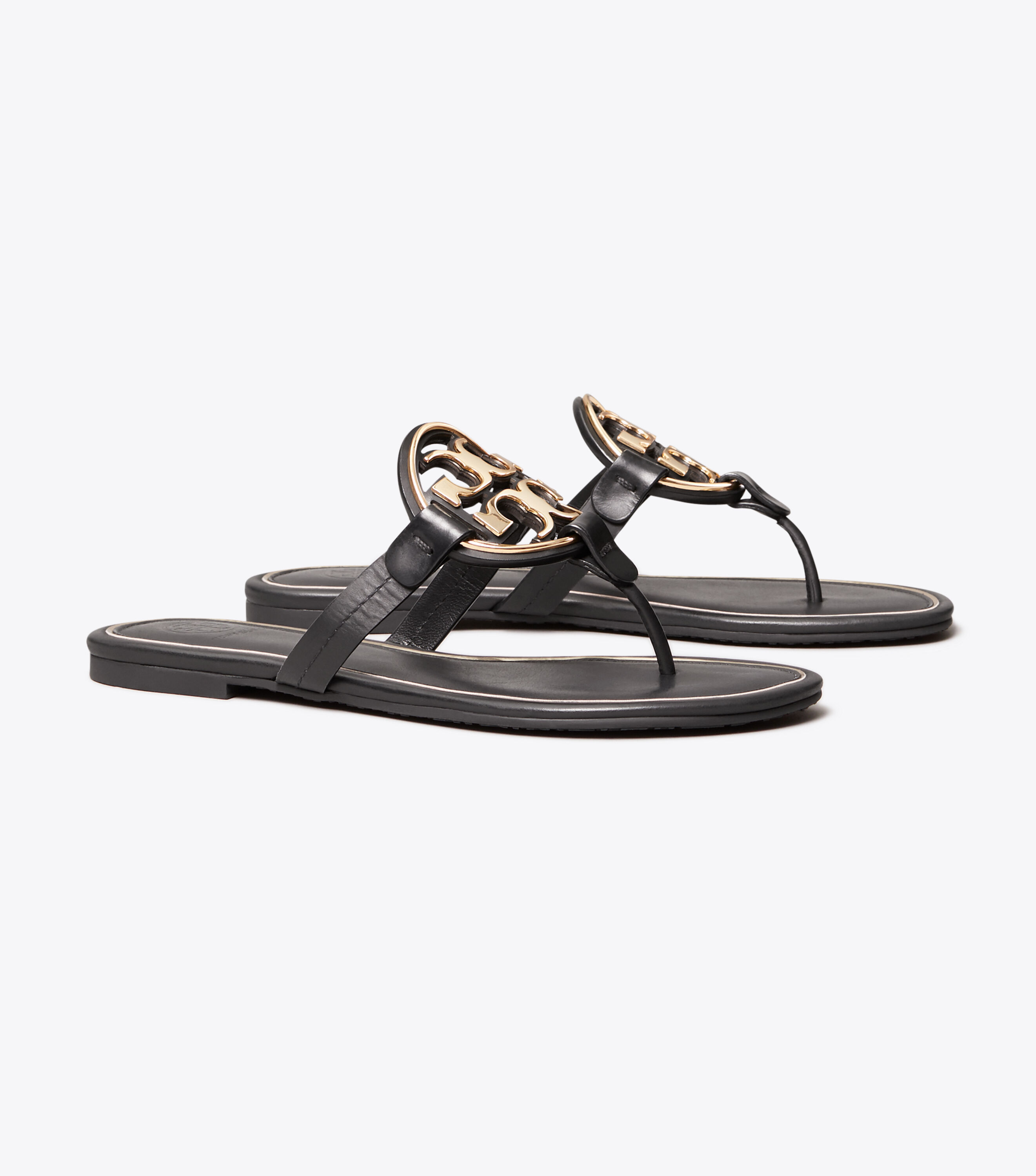 Tory Burch Miller Metal Logo Sandal Leather Tory Burch UAE