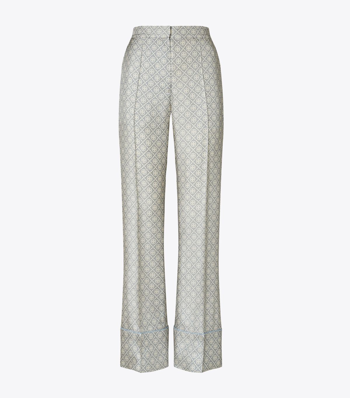 tory burch printed t monogram silk pant