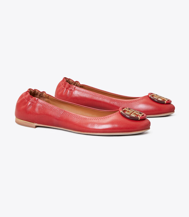tory burch multi logo elastic ballet