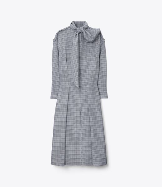 Front-Tie Jacquard Shirtdress tory burch front tie jacquard shirtdress