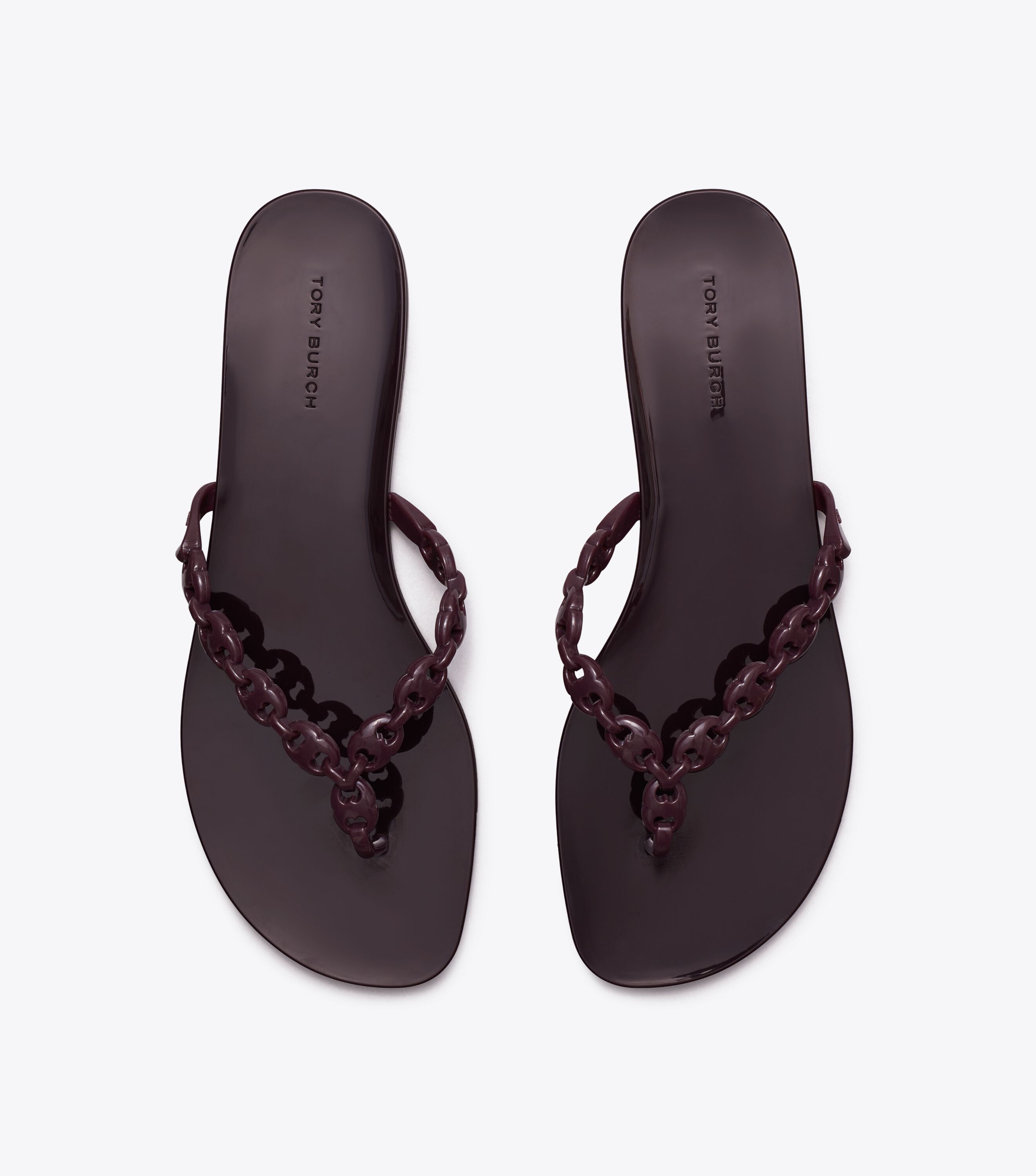 Gemini Link Jelly Flip-Flop, Merlot | Tory Burch UAE