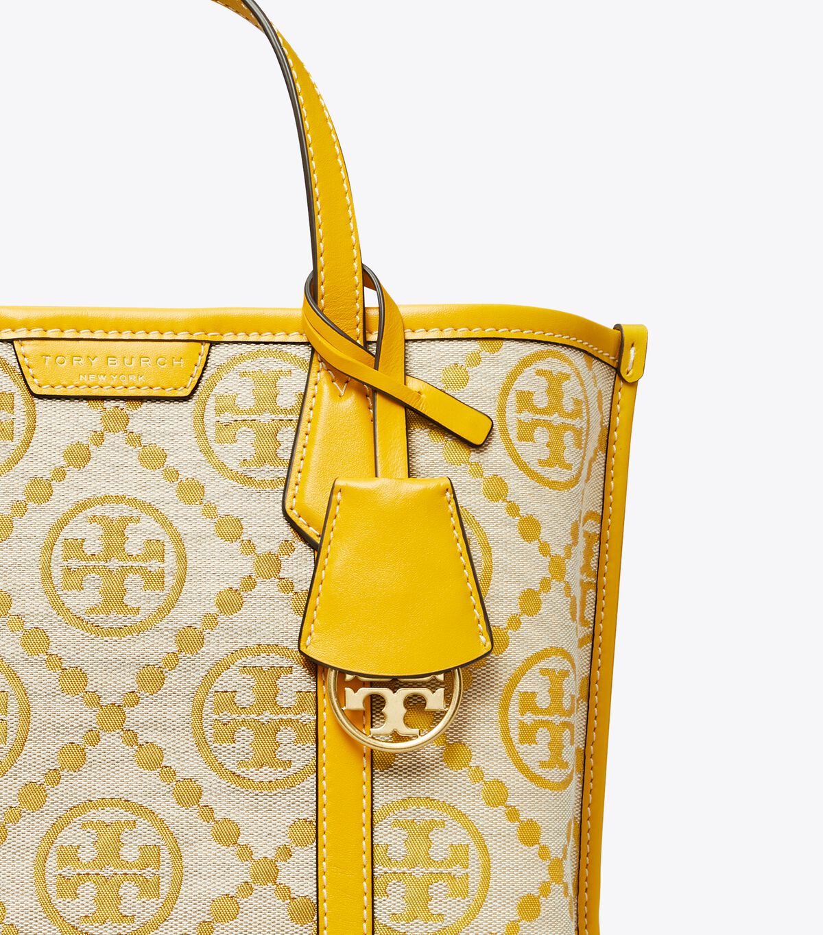 tory burch perry t monogram small triple compartment tote
