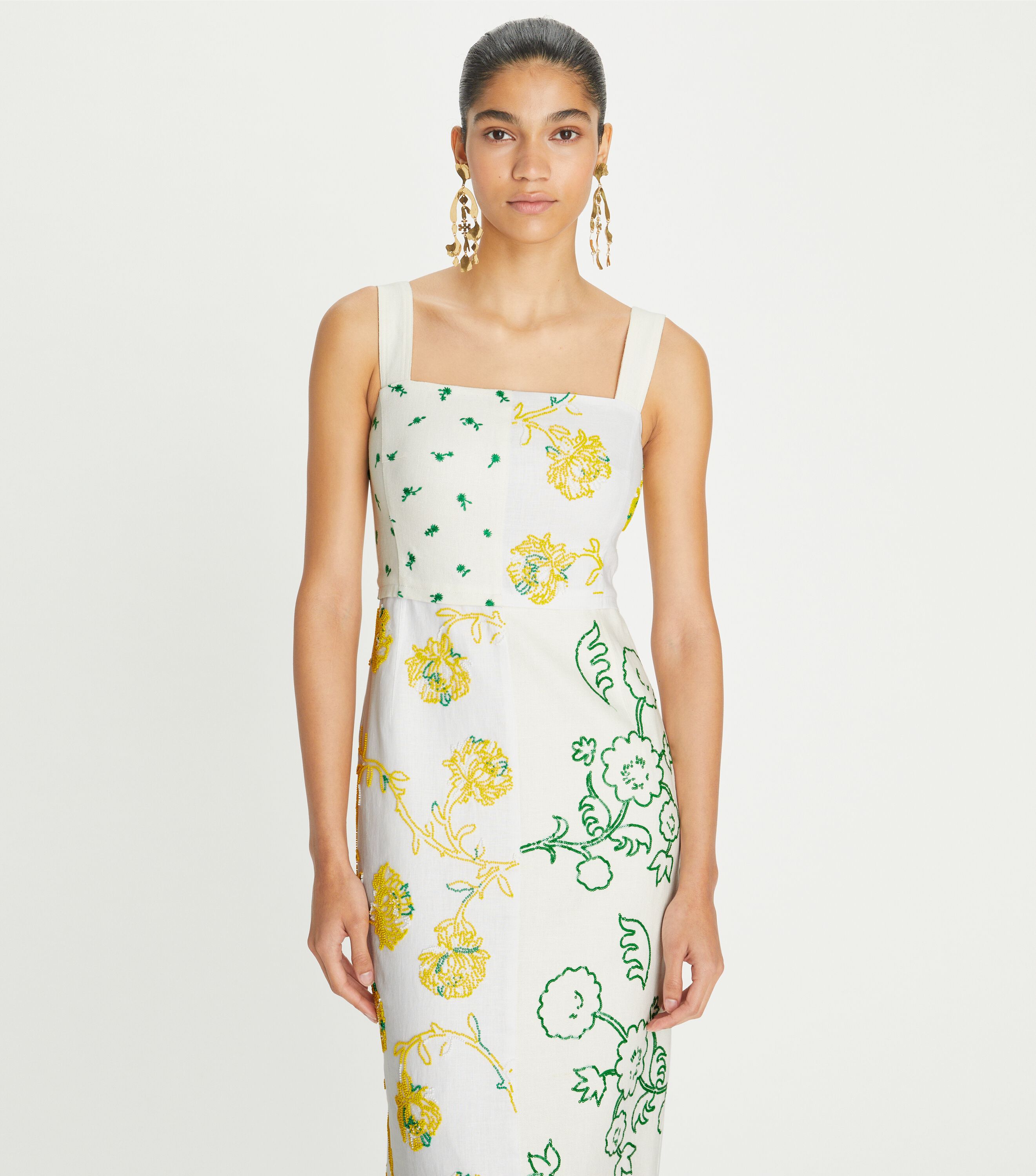 Tory Burch Embellished Patchwork Dress Tory Burch UAE