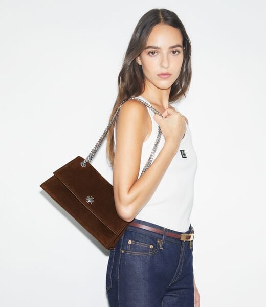 tory burch kira turnlock suede shoulder bag