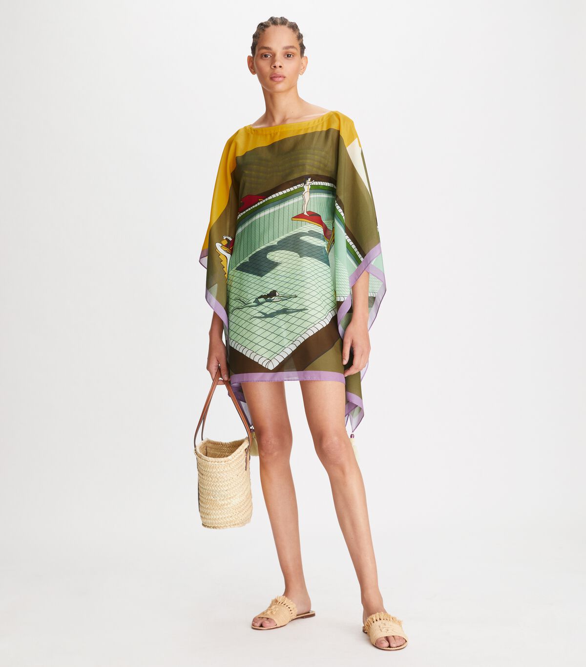 tory burch printed beach tunic