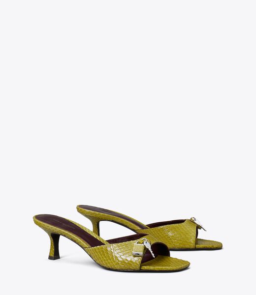tory burch صندل بكعب صغير قابل للقفل