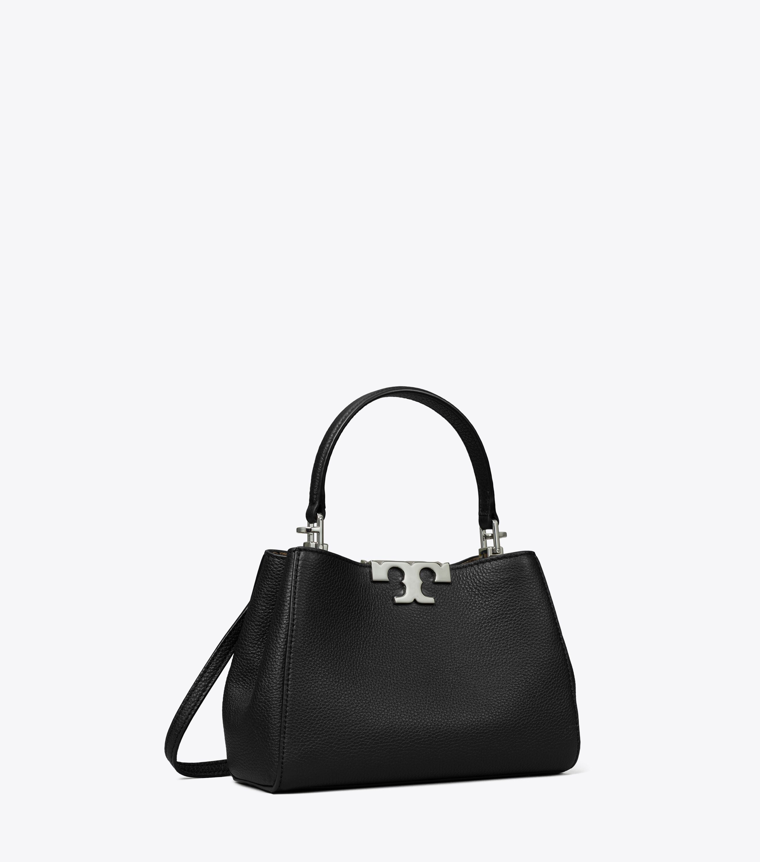 TORY BURCH エレノア Soft Satchel Black Mini Eleanor Soft Satchel, Black / Gold | Tory Burch UAE
