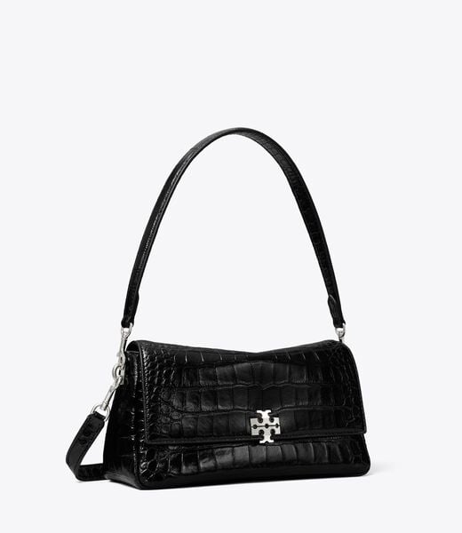 حقيبة كتف تشارلي صغيرة بنقشة جلد التمساح tory burch حقيبة كتف تشارلي صغيرة بنقشة جلد التمساح