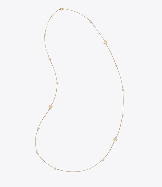 tory burch long kira pearl necklace
