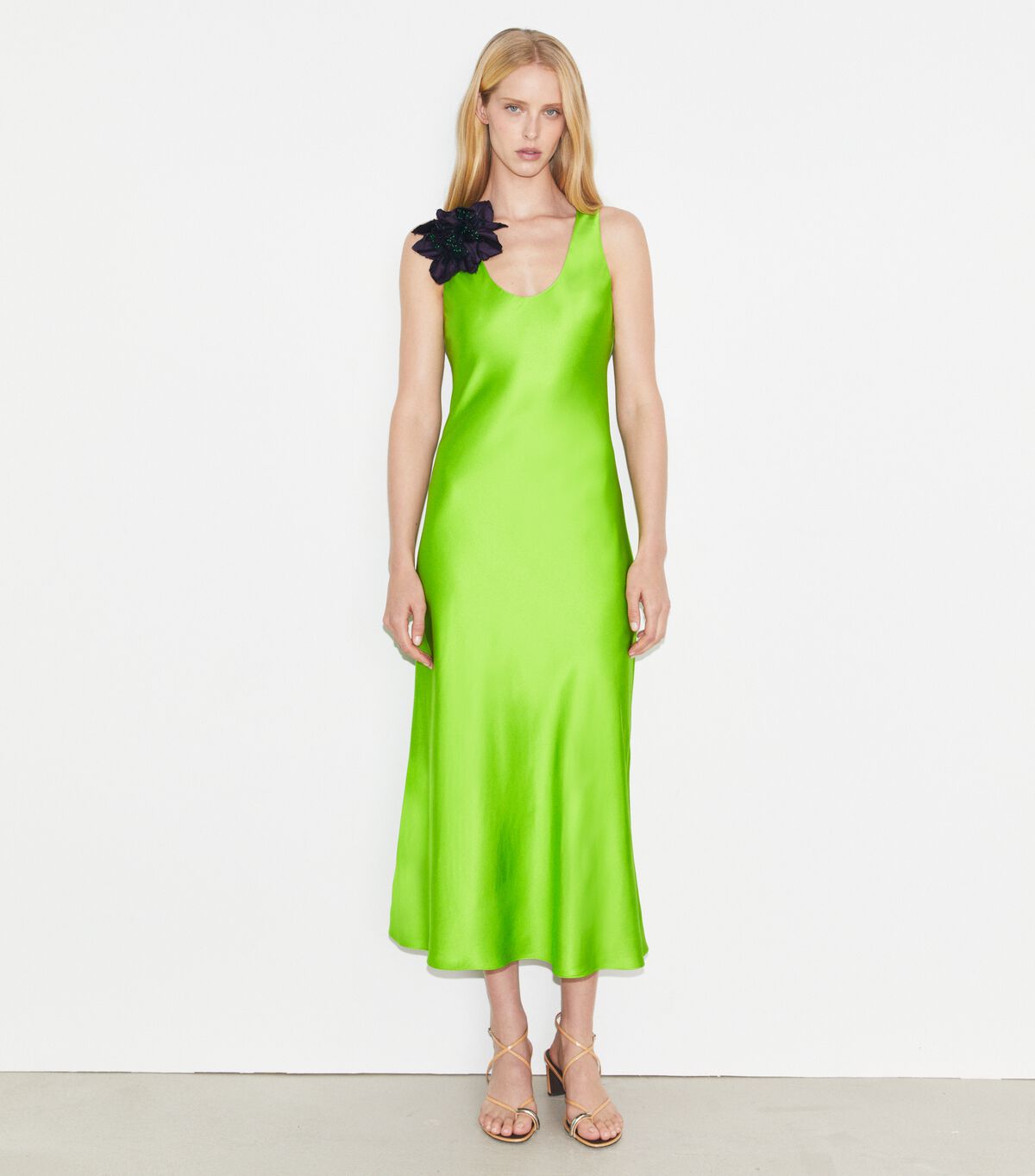 tory burch satin slip dress