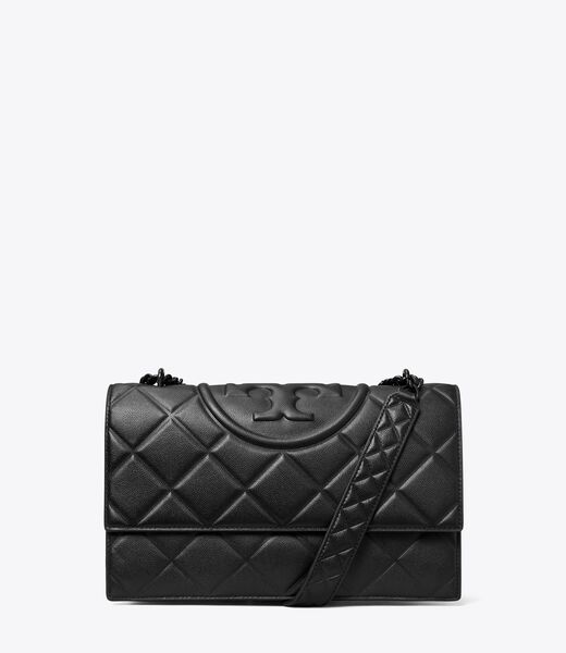 tory burch fleming polished grain convertible shoulder bag