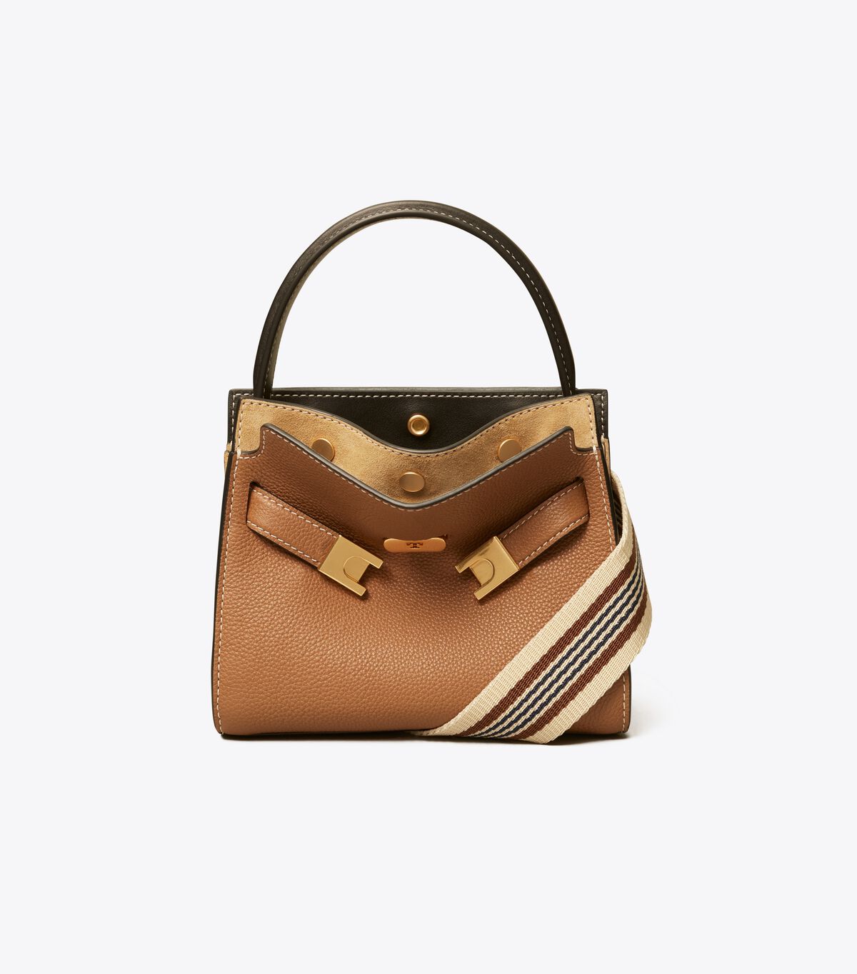 tory burch petite lee radziwill pebbled double bag