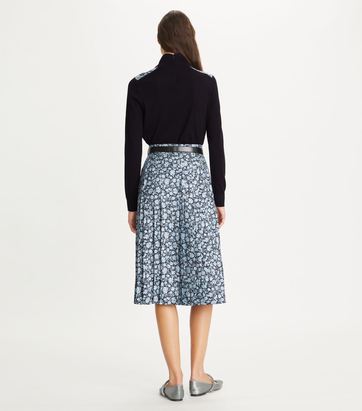 tory burch silk front wool turtleneck