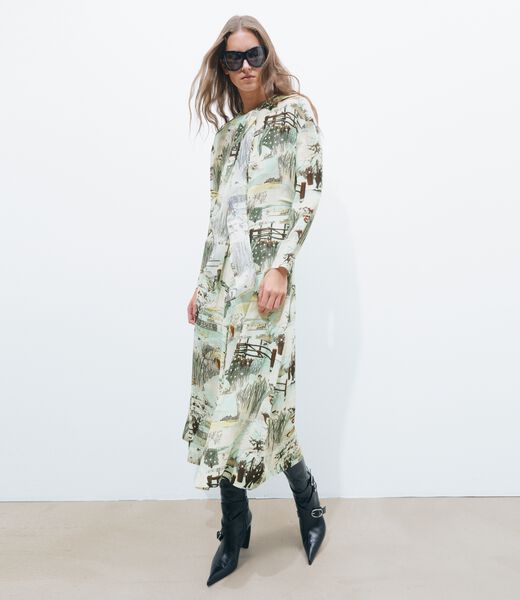 tory burch printed viscose bow dress