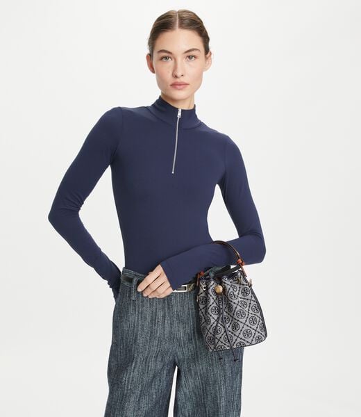 tory burch t monogram mini bucket bag