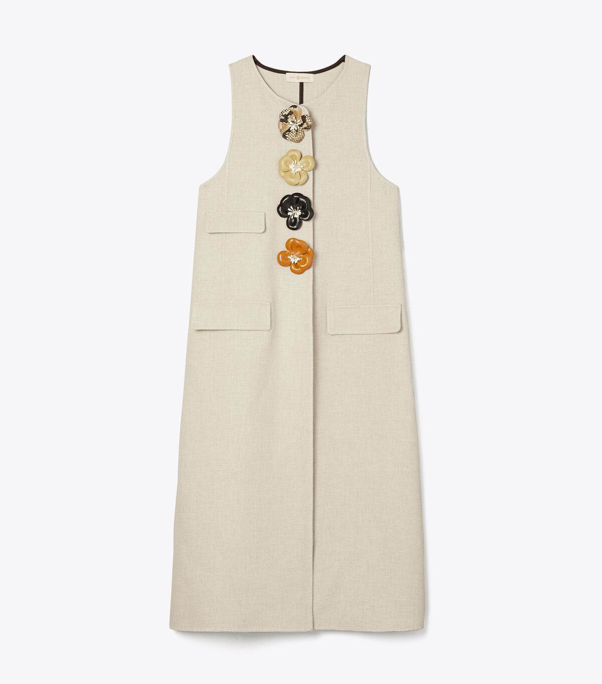 Longline Twill Crepe Vest