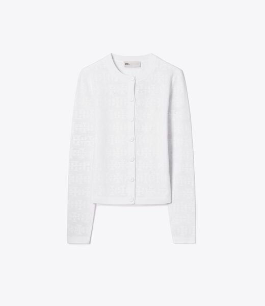 tory burch pointelle viscose cardigan