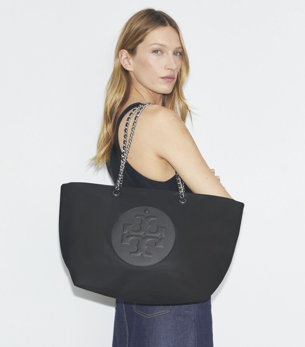 Ella Chain Tote, Black | Tory Burch UAE