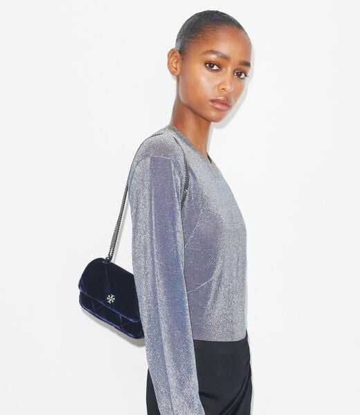 حقيبة ميني كيرا دايموند المخملية المبطنة tory burch حقيبة ميني كيرا دايموند المخملية المبطنة