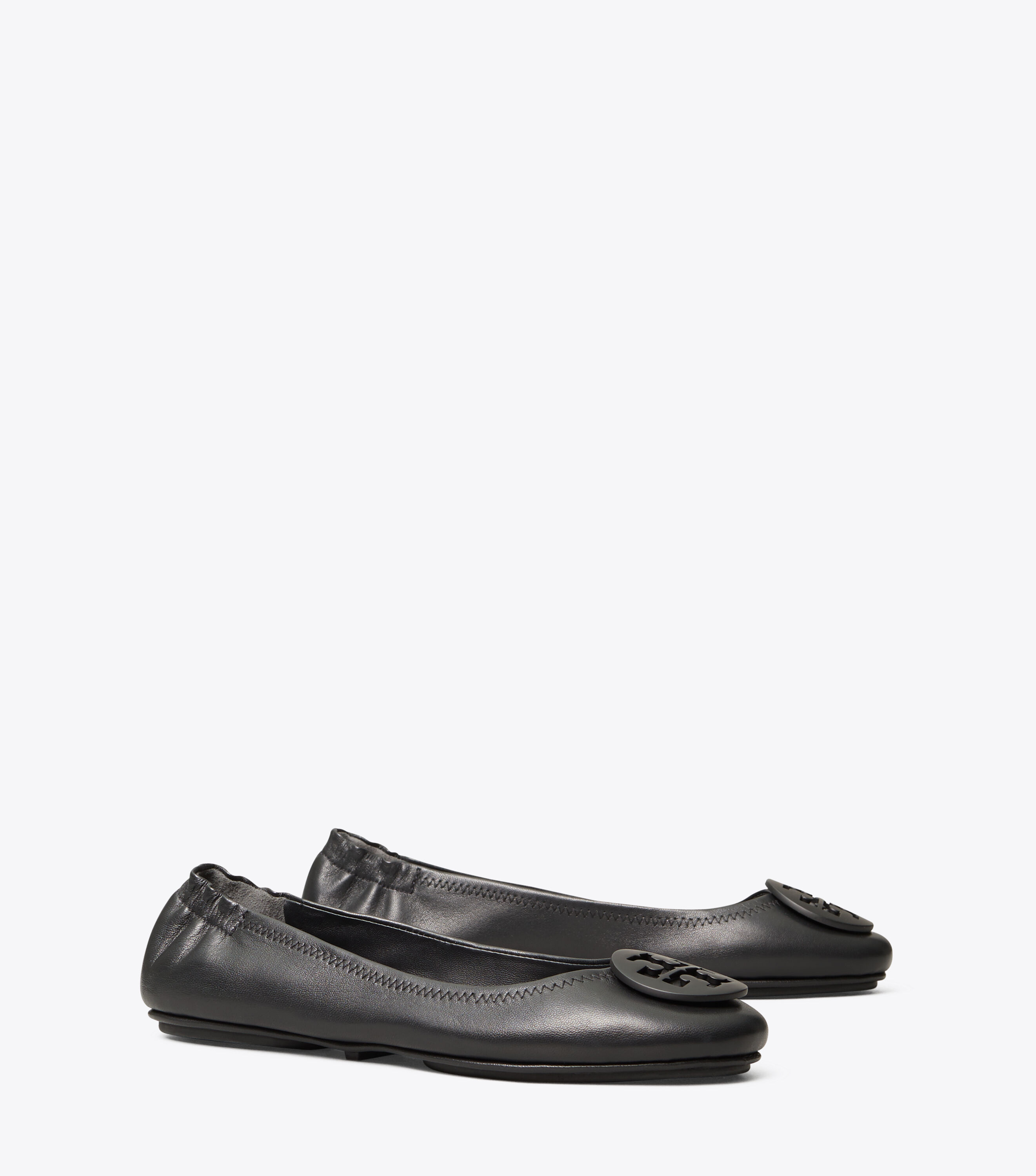 Tory burch black patent leather flats on sale