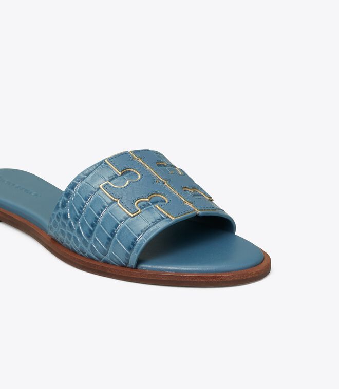 ines embellished leather slides