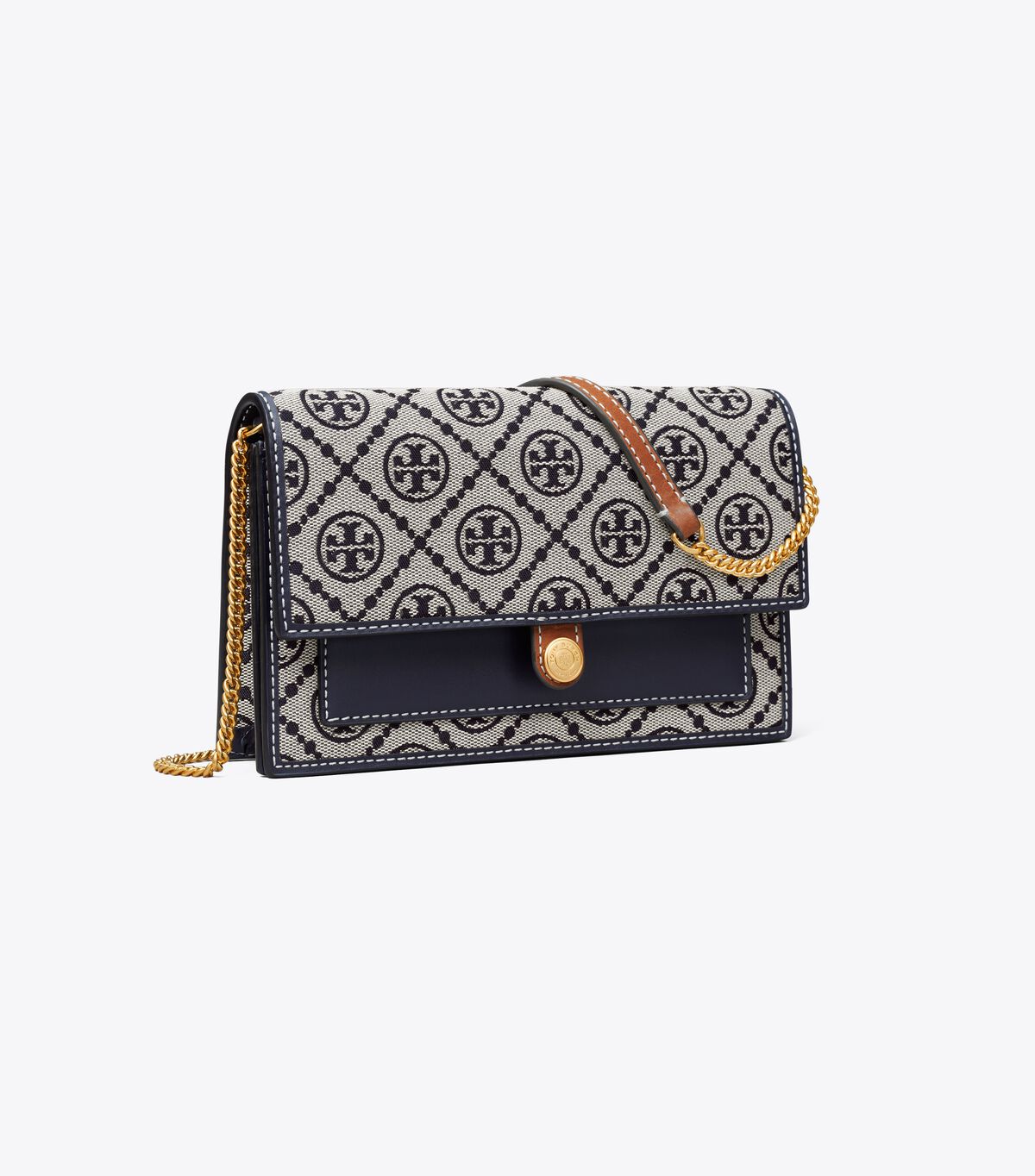 tory burch t monogram chain wallet