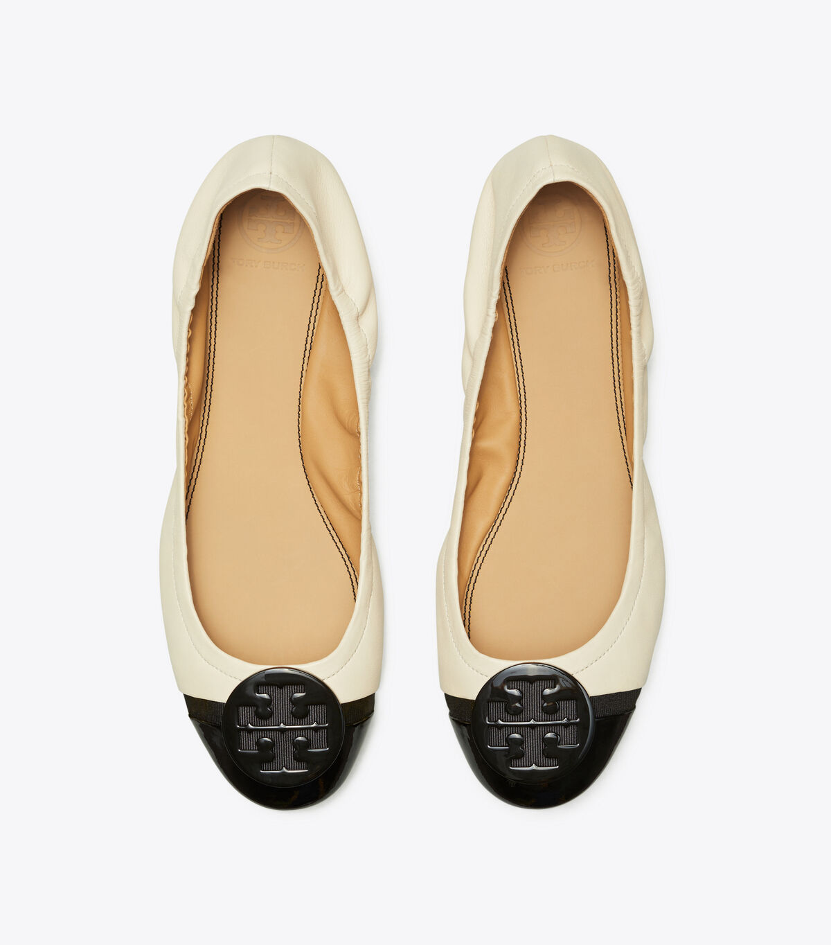 tory burch minnie patent cap toe ballet flat